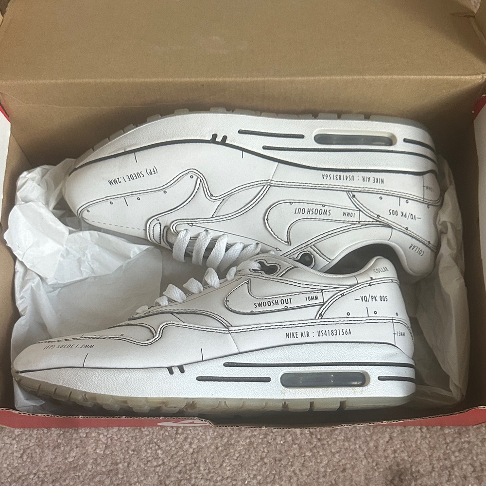 Nike Air Max 1 Sketch White Sneakers